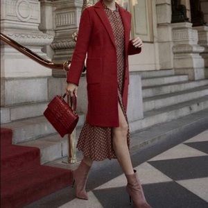 J. Crew Red wool coat with thinsulate XS